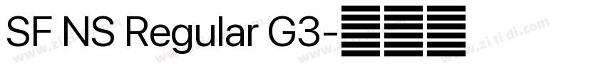 SF NS Regular G3字体转换 SF NS Regular G3字体转换